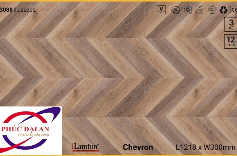 Sàn gỗ xương cá Lamton D3088 Lauzes Chevron 12mm – AC3