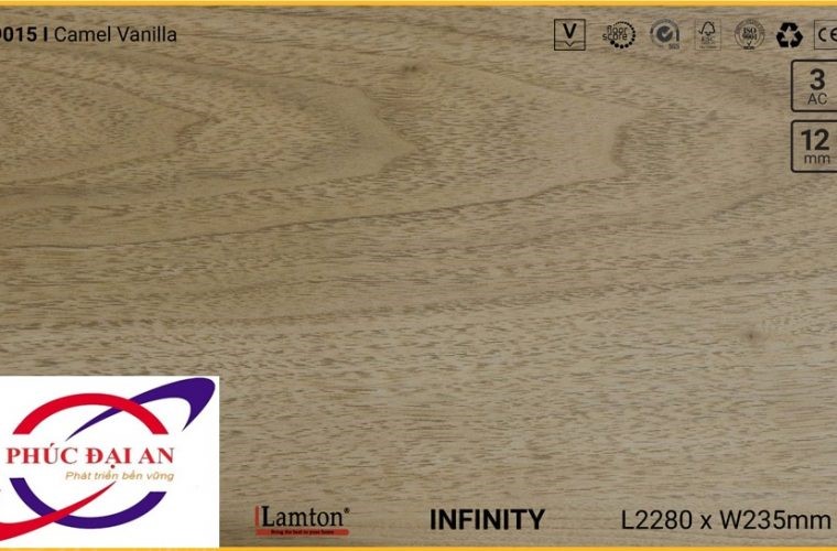 Sàn gỗ Lamton I9015 Camel Vanilla – 12mm – AC3