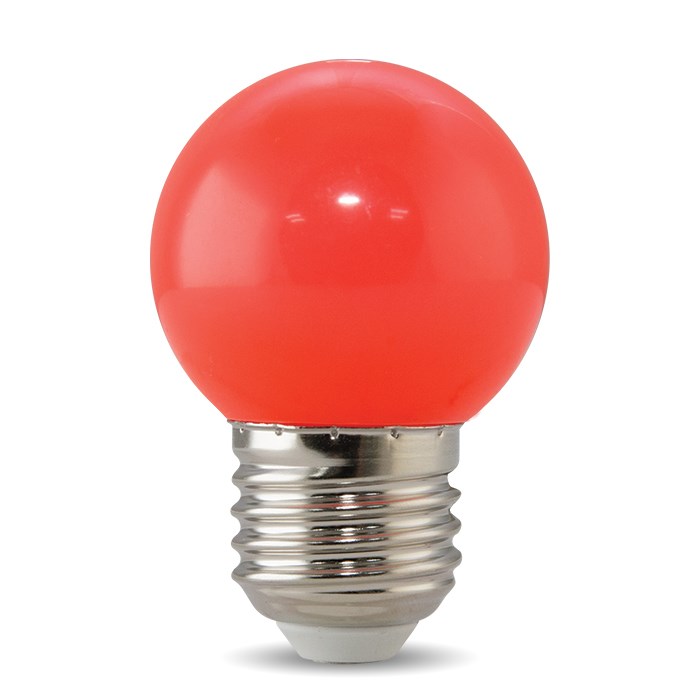 Bóng đèn LED BULB tròn A45R 1W màu đỏ - Rạng Đông