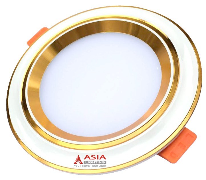 Âm trần mặt lõm viền vàng 3 màu 7W (MLV7) - Asia