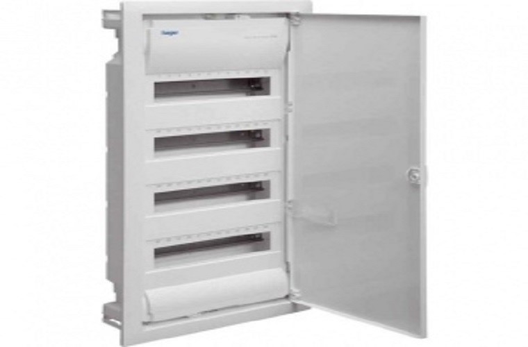 Tủ điện âm tường, vỏ kim loại 318x507x72mm – Hager