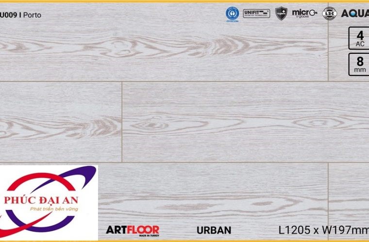 Sàn gỗ Artfloor AU009 – Urban – Porto – 8mm – AC4