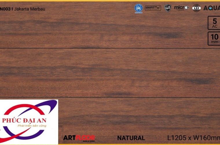 Sàn gỗ Artfloor AN003 – Jakarta Merbau – 10mm – AC5