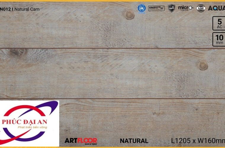 Sàn gỗ Artfloor AN012 – Natural Cam – 10mm – AC5