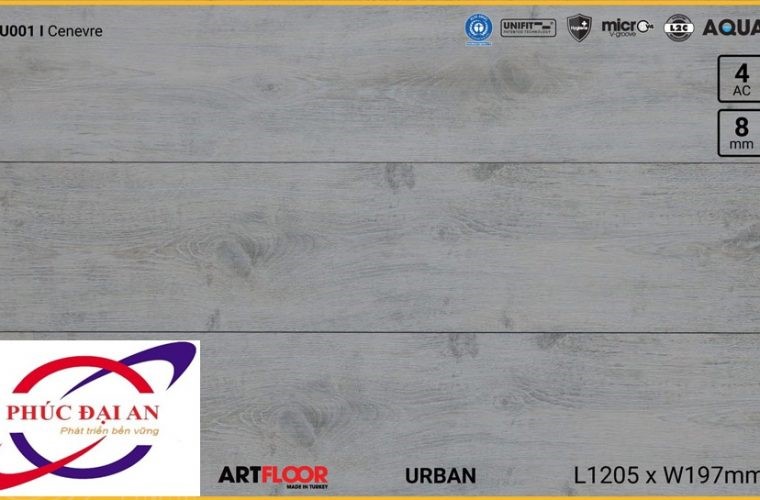 Sàn gỗ Artfloor AU001 – Urban – Cenevre – 8mm – AC4