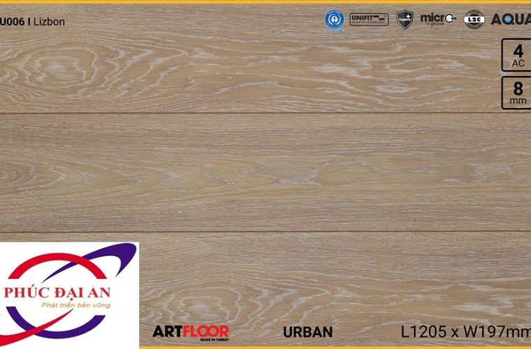 Sàn gỗ Artfloor AU006 – Urban – Lizbon – 8mm – AC4