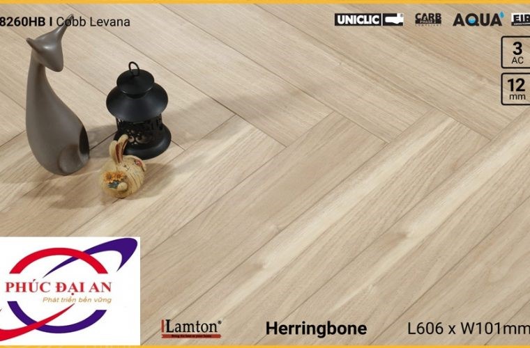Sàn gỗ Xương Cá Lamton D8260HB Cobb Levana – 12mm – AC3