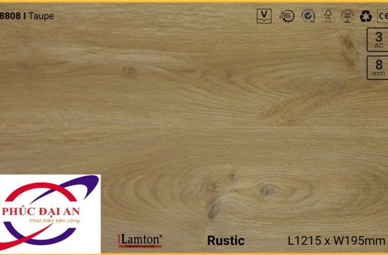 Sàn gỗ Lamton D8808 Taupe – 8mm – AC3