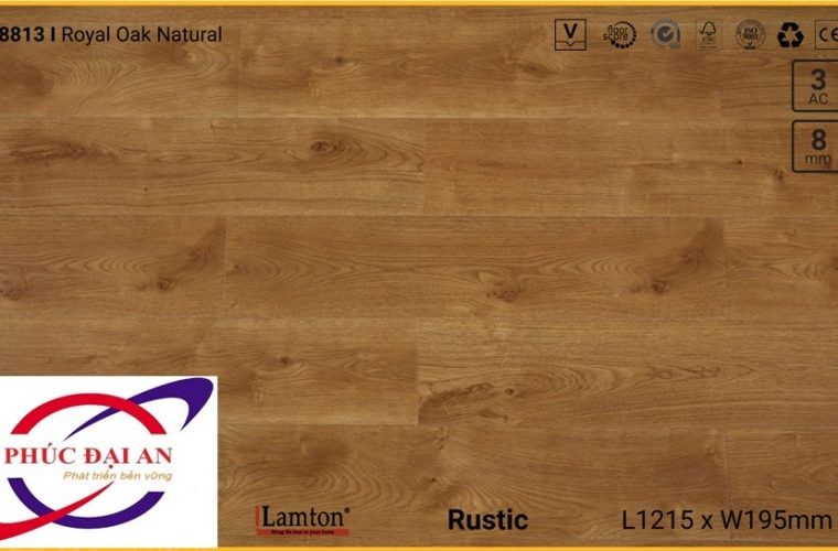Sàn gỗ Lamton D8813 Royal Oak Natural – 8mm – AC3