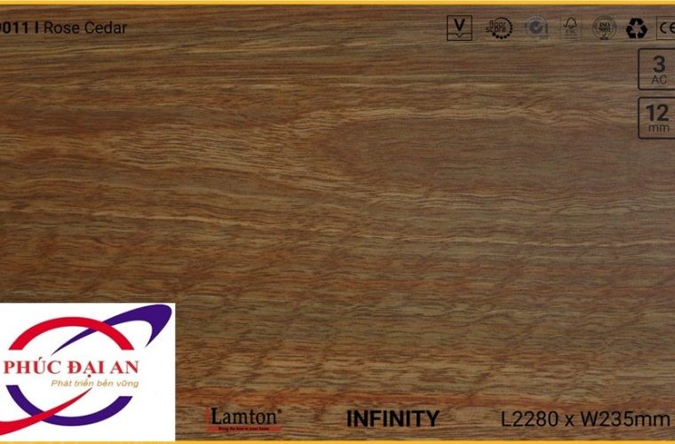 Sàn gỗ Lamton I9011 Rose Cedar – 12mm – AC3