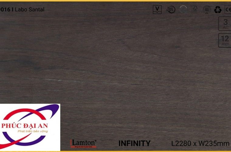 Sàn gỗ Lamton I9016 Labo Santal – 12mm – AC3