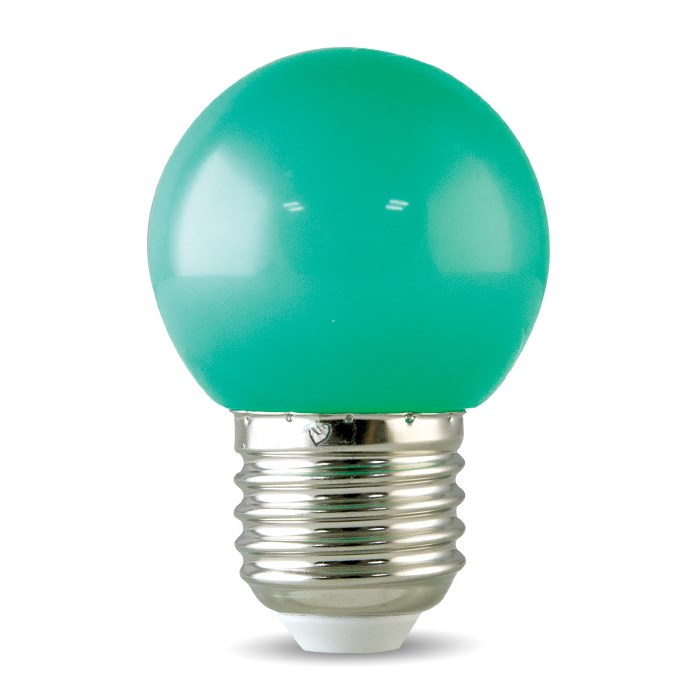 Bóng đèn LED BULB tròn A45G 1W màu xanh lá - Rạng Đông