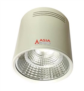 Đèn trần nổi tròn vỏ trắng (Đèn Led ống bơ)   - Asia