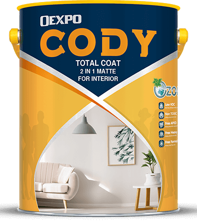 SƠN NỘI THẤT OEXPO CODY TOTAL COAT 2 IN 1 MATTE FOR INTERIOR