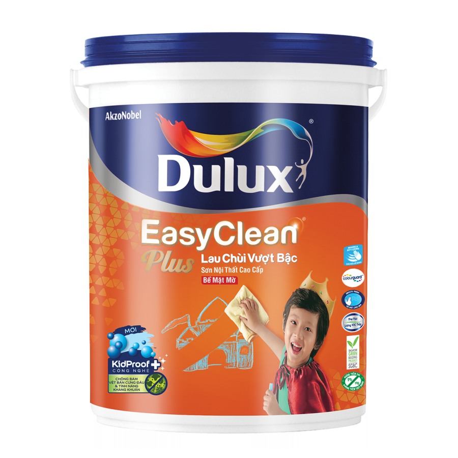 Dulux EasyClean Plus Lau Chùi Vượt Bậc Bề Mặt Mờ