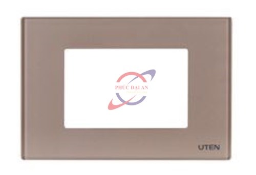  Mặt kính 3 thiết bị màu champage Q120E - Uten